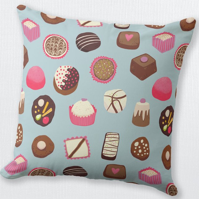 Chocolate Candy Confectionery Kudde (Chocolates and candies throw pillow)