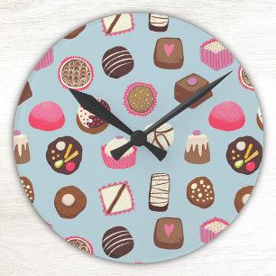 Chocolate Candy Confectionery Rund Klocka