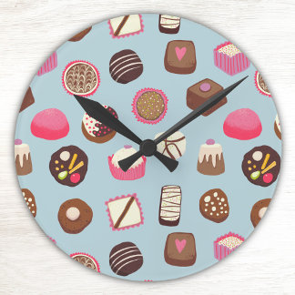 Chocolate Candy Confectionery Rund Klocka