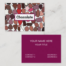 Chocolate Candy Confectionery Visitkort
