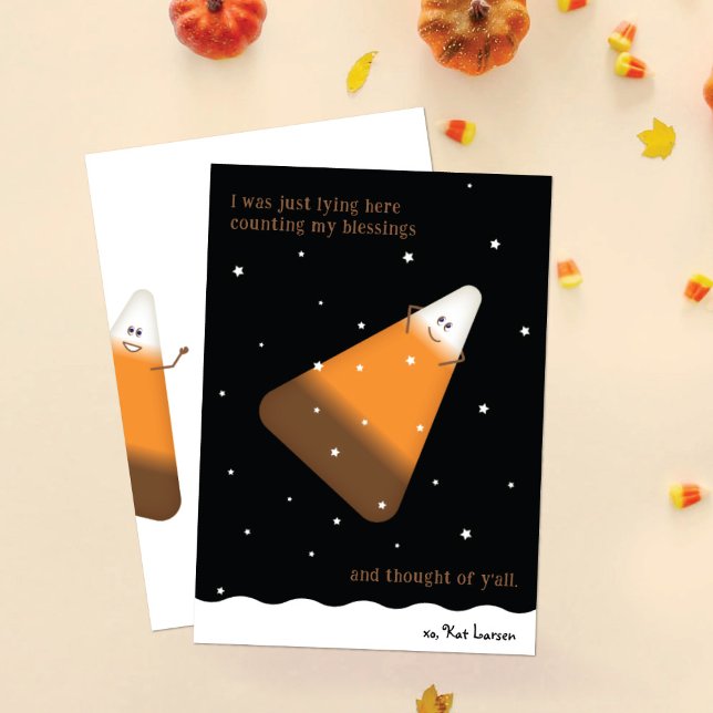 Chocolate Candy corn Lycklig-Helgdag-kort Julkort (Skapare uppladdad)