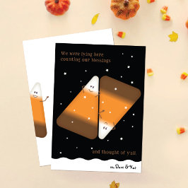Chocolate Candy corn par Fall Helgdag Card Julkort