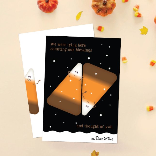 Chocolate Candy corn par Fall Helgdag Card Julkort (Skapare uppladdad)