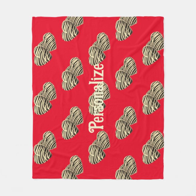 Chocolate candy eart romantic Red kärlek Fleecefilt (Framsidan)