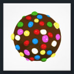 Chocolate Candy Färg Boll Fototryck<br><div class="desc">Utsökt! Färdigt godis bollar exploderar i munnen som en chokladbomb av om nom nom!</div>