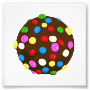 Chocolate Candy Färg Boll Fototryck
