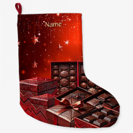 Chocolate Candy Holiday Stocking Stor Julstrumpa