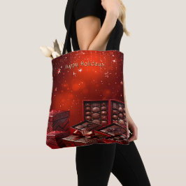 Chocolate Candy Holiday Tote Bag Tygkasse