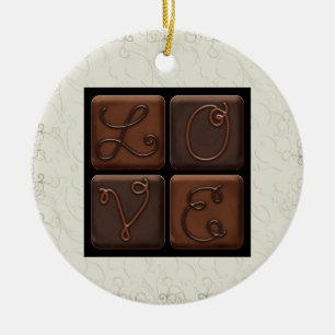 Chocolate Candy Kärlek - SRF Julgransprydnad Keramik