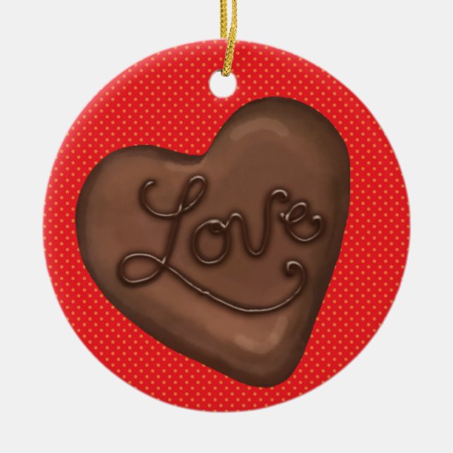 Chocolate Candy Kärlek - SRF Julgransprydnad Keramik (Framsidan)