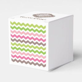 Chocolate Candy Truffle med Chevron Rand Presentaskar