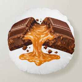 Chocolate Caramel Lover Pillow Rund Kudde