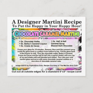 Chocolate Caramel Martini Recipe-vykort Vykort
