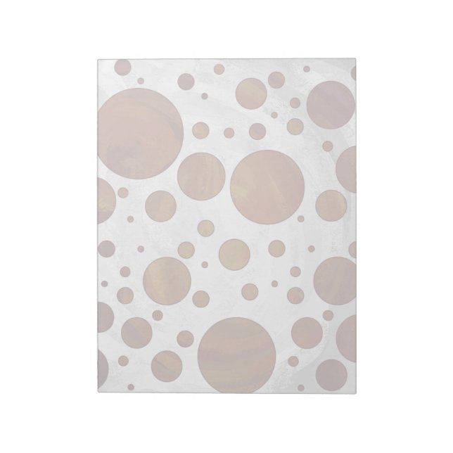 Chocolate Carmel Swirl Polka Dot Anteckningsblock (Roterad)