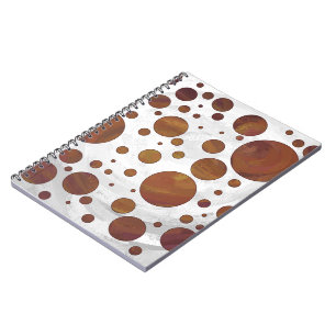 Chocolate Carmel Swirl Polka Dot Anteckningsbok Med Spiral