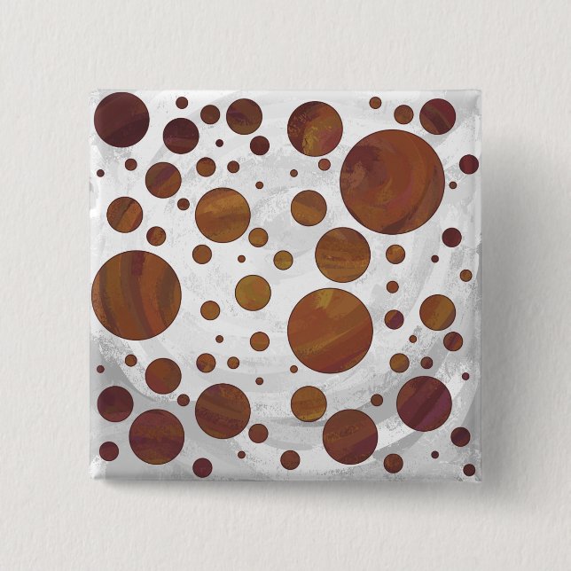 Chocolate Carmel Swirl Polka Dot Knapp (Framsida)