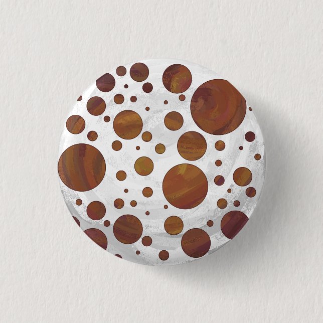 Chocolate Carmel Swirl Polka Dot Knapp (Framsida)
