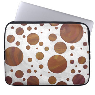 Chocolate Carmel Swirl Polka Dot Laptop Fodral