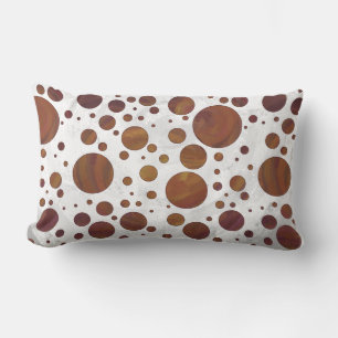 Chocolate Carmel Swirl Polka Dot Lumbarkudde