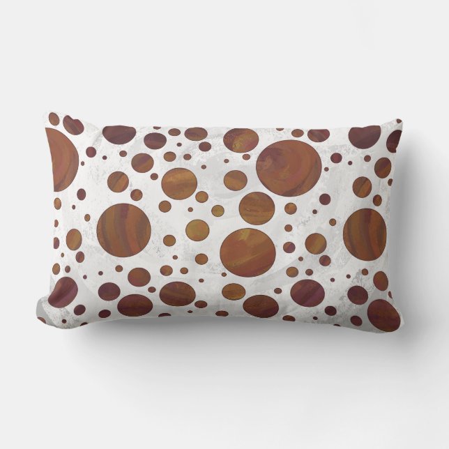 Chocolate Carmel Swirl Polka Dot Lumbarkudde (Framsida)