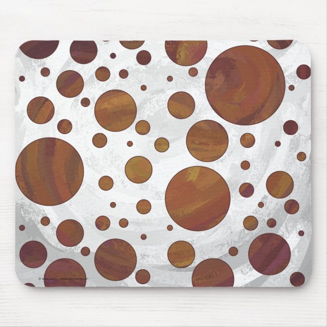 Chocolate Carmel Swirl Polka Dot Musmatta (Framsidan)