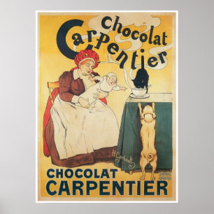 Chocolate Carpentier Vintage Hett Chocolate and Ar Poster
