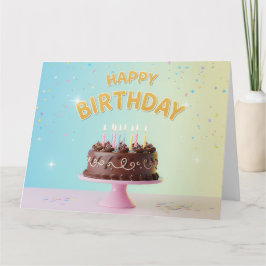 Chocolate Celebration Cake – Happy Birthday Card Tack Kort