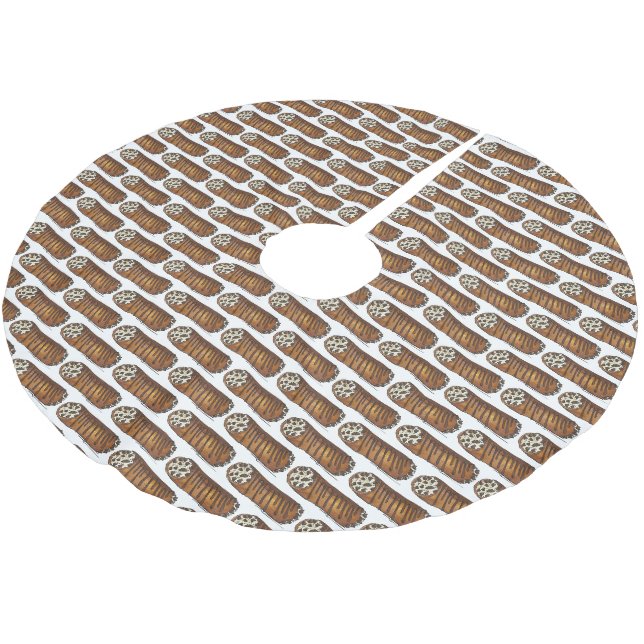 Chocolate Chip Cannoli, italiensk bakerikonst Julgransmatta Borstad Polyester (Vinklad)