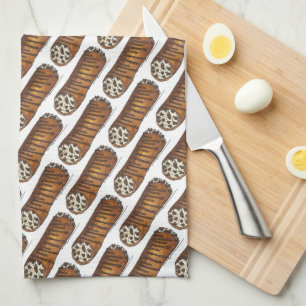 Chocolate Chip Cannoli, italiensk bakerikonst Kökshandduk
