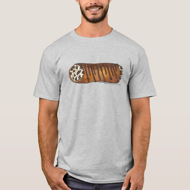 Chocolate Chip Cannoli, italiensk pastor Dessert T T Shirt (Framsida)