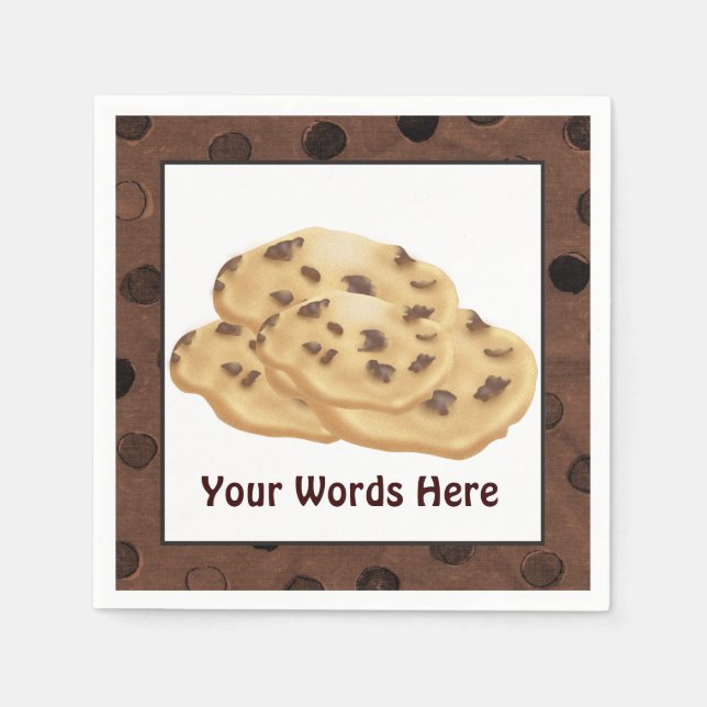 Chocolate Chip Cookie add ord papper napkins Pappersservett (Framsidan)