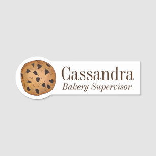 Chocolate Chip Cookie Bakery Baking Bakery Chef Namnbricka