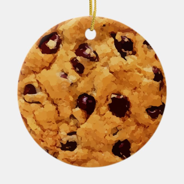 Chocolate Chip Cookie-bild Julgransprydnad Keramik (Framsidan)