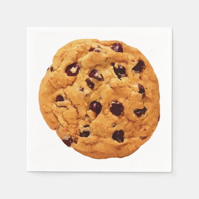 Chocolate Chip Cookie-bild Pappersservett (Framsidan)
