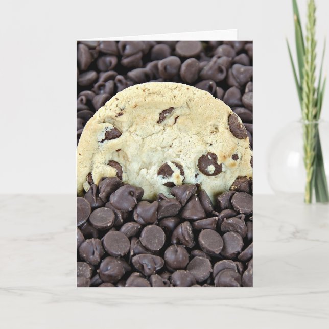 Chocolate Chip Cookie Birthday Kort (Framsida)