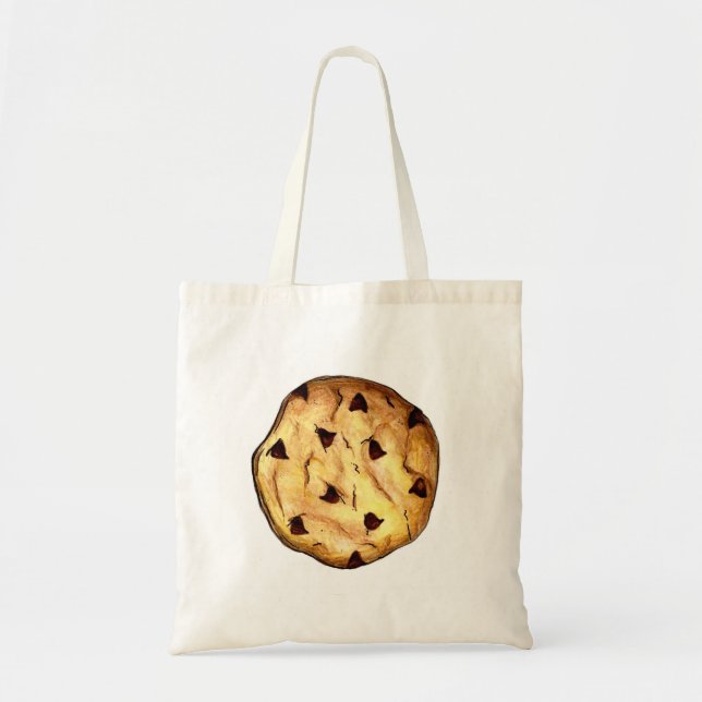 Chocolate Chip Cookie Cookies Baking Food Tote Tygkasse (Framsidan)