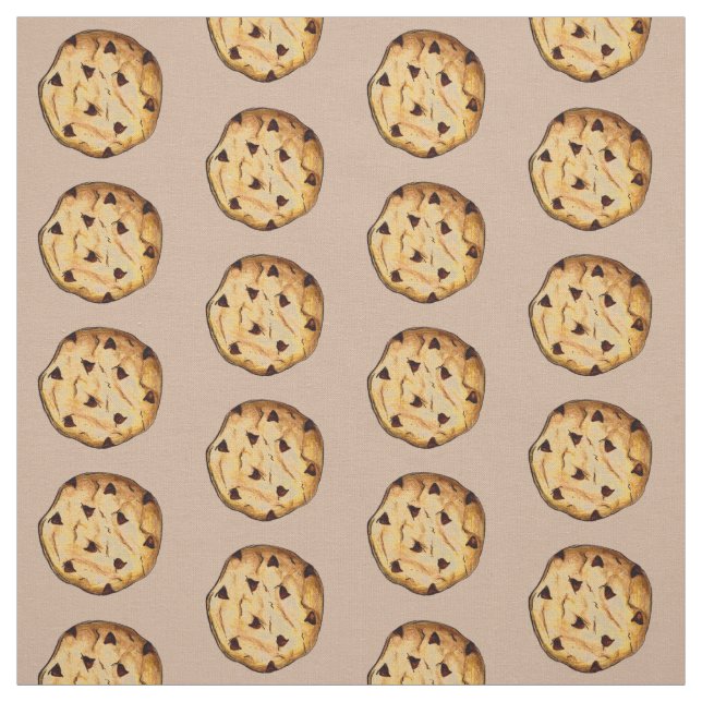 Chocolate Chip Cookie Cookies Dessert Food Fabric Tyg (Provkarta)