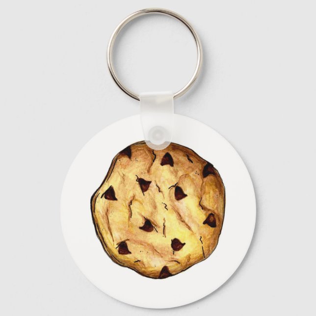 Chocolate Chip Cookie Cookies Foodie Keychain Nyckelring (Framsida)
