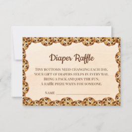 Chocolate Chip Cookie Diaper Raffle Card | Sweet Tack Kort