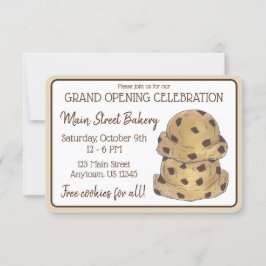 Chocolate Chip Cookie Dough Bageri Storöppning Inbjudningar