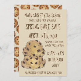 Chocolate Chip Cookie Dough Bake Sale Cookies Inbjudningar