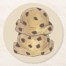 Chocolate Chip Cookie Dough Bakery Pastry Chef Underlägg Papper Rund