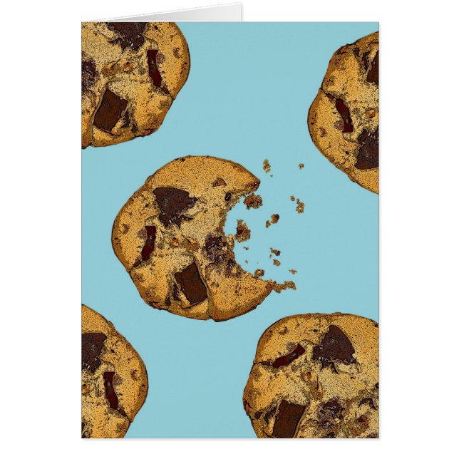 Chocolate Chip Cookie Hälsningskort (Framsidan)