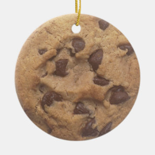 Chocolate chip cookie julgransprydnad keramik