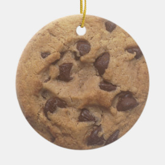 Chocolate chip cookie julgransprydnad keramik