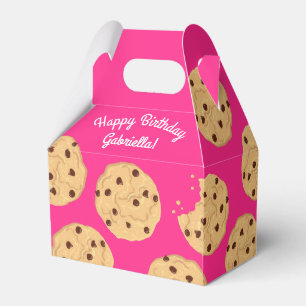 Chocolate Chip Cookie Kids 1:a födelsedag Party R Presentaskar