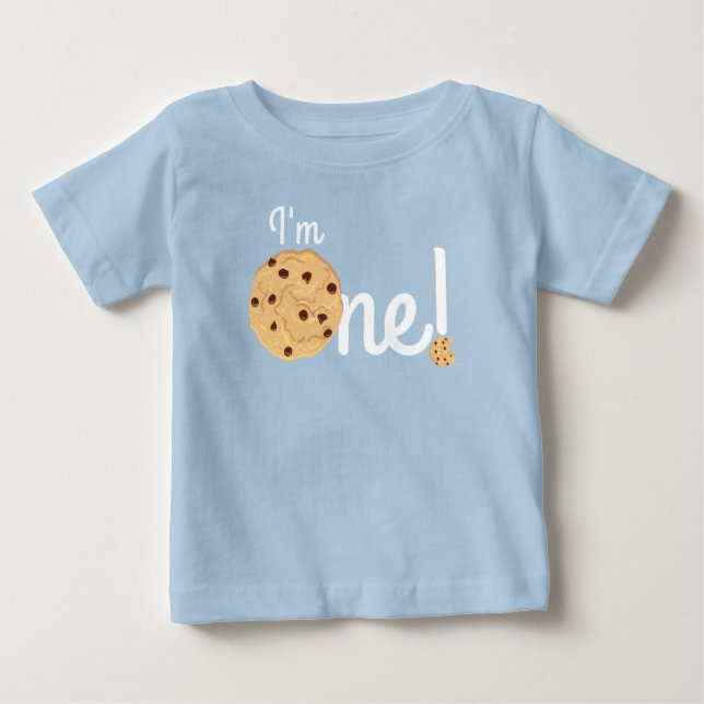 Chocolate Chip Cookie Kids 1:a födelsedag Party Ro T Shirt (Framsida)