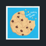 Chocolate Chip Cookie Kids 1st Birthday Party Blue Pappersservett<br><div class="desc">De här hemska modet, färglösa, söta chokladkakor chip födelsedagsfest inbjudan är perfekt för ett barn 1:a födelsedag firande! Anpassa texten för att göra den till en egen. Det moderna synsättet och känslan är det perfekt sättet att fira er lilla som kärlek mjölk och choklad chip kakor på sin första födelsedag!...</div>