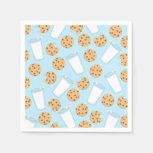 Chocolate Chip Cookie Kids 1st Birthday Party Blue Pappersservett