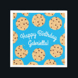 Chocolate Chip Cookie Kids 1st Birthday Party Blue Pappersservett<br><div class="desc">De här hemska modet, färglösa, söta chokladkakor chip födelsedagsfest inbjudan är perfekt för ett barn 1:a födelsedag firande! Anpassa texten för att göra den till en egen. Det moderna synsättet och känslan är det perfekt sättet att fira er lilla som kärlek mjölk och choklad chip kakor på sin första födelsedag!...</div>